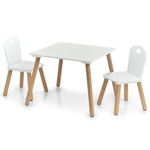 Dětská sada stolu a židlí JOHANKA bílá/přírodní