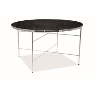 Konferenční stolek ABAZO mramor/stříbrná