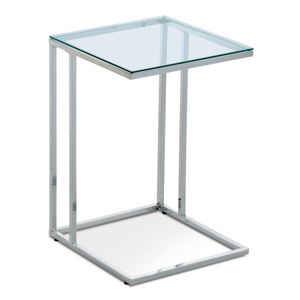 Přístavný stolek ARIN tvrzené sklo/kov