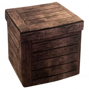 Sconto Sedací box s úložným prostorem BERNIECE vzhled dřevo