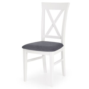 Jídelní židle BIRGOMU bílá/šedá