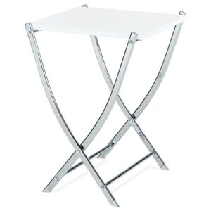 Sconto Přístavný stolek BISTRO bílá/chrom