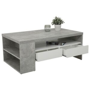 Konferenční stolek BORIS beton/bílá