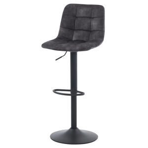 Barová židle BRIANA šedá/černá