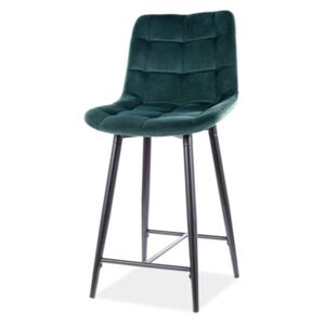 Barová židle CHAC 4 zelená/černá