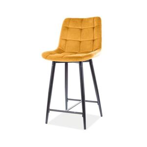 Barová židle CHAC 4 žlutá/černá