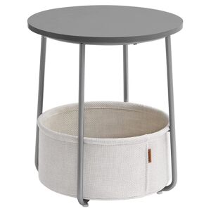 Přístavný stolek CHIP šedá/bílá