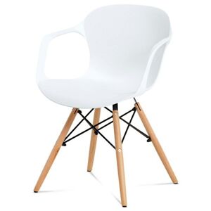 Jídelní židle DAGMAR bílá/buk
