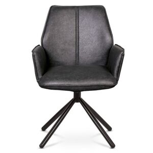 Jídelní židle DEBORA šedá/černá