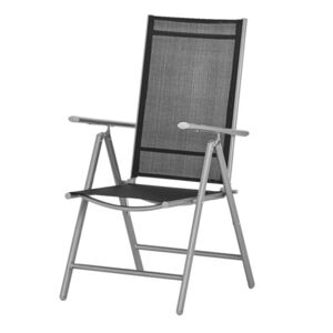 Sconto Zahradní židle DELFI 5 stříbrná/černá