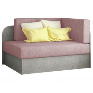 Skládací postel EMILIE růžovo-šedá, 73x166 cm