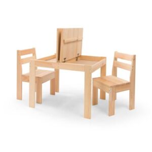 Dětský set stolku s židlemi EVAN borovice