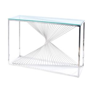 Konzolový stolek FLOMI chrom/sklo