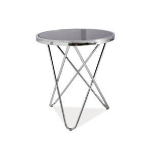 Přístavné stolek FOBAO chrom/černá