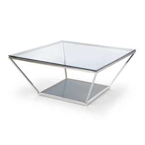 Konferenční stolek FOBAULO kov/sklo
