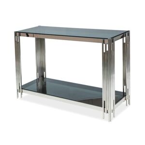 Konzolový stolek FUSSAL chrom/sklo