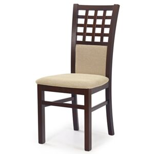 Jídelní židle GIRORD 3 ořech tmavý/béžová