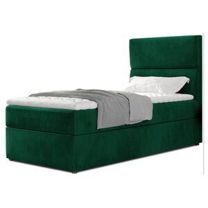 Postel s matrací a topperem GRACEN zelená, 90x200 cm
