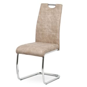 Jídelní židle ZOEY krémová/stříbrná
