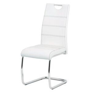 Jídelní židle GROTO bílá/stříbrná