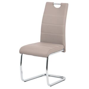 Jídelní židle GROTO béžová/stříbrná