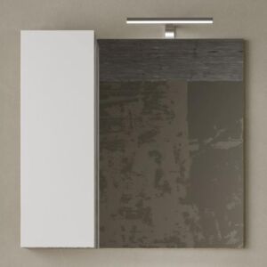 Zrcadlová skříňka HAMBURG beton/bílá lesklá