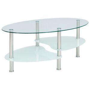 Konferenční stolek HAMBURG sklo/ocel