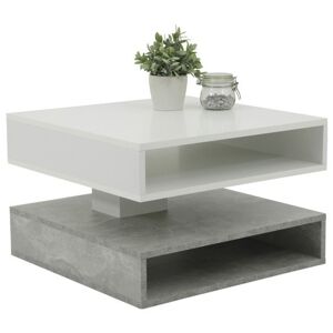 Sconto Konferenční stolek HANNES beton/bílá