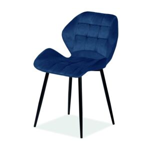 Jídelní židle HOLS tmavě modrá/černá