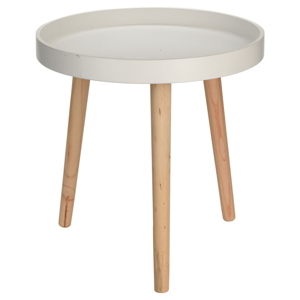Přístavný stolek IMRICH bílá/přírodní