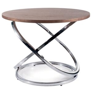 Přístavný stolek IUS 2 ořech/stříbrná