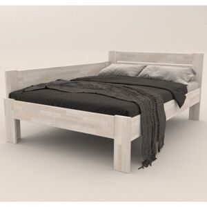 Rohová postel JOHANA levá, buk/bílá, 120x200 cm