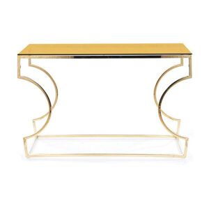 Konzolový stolek KINZU jantarová/zlatá