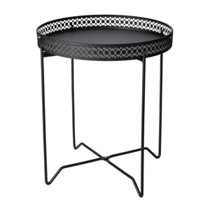 Odkládací stolek LACY 1 černá, ⌀ 35 cm