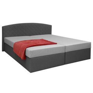 Čalouněná postel LEXIA šedá/černá, 170x195