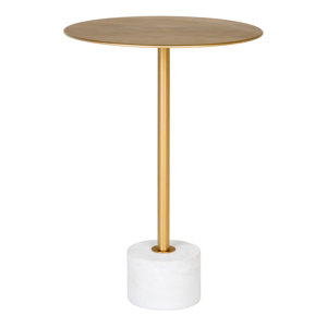 Přístavný stolek LICCU mosaz/mramor