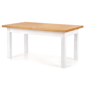 Jídelní stůl LIUNORDU dub medový/bílá