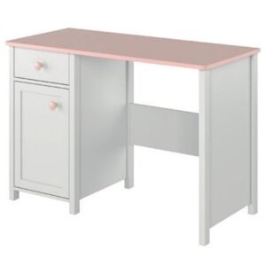 Psací stůl LUNA 03 bílá/růžová