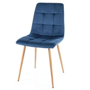Jídelní židle MALO 2 modrá/dub