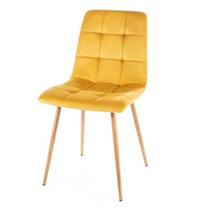 Jídelní židle MALO 2 žlutá/dub
