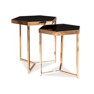 Přístavný stolek MALUS černá/zlatá