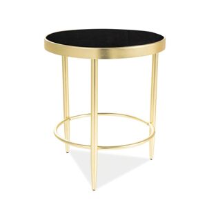 Přístavný stolek MYSTAC černá/zlatá