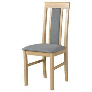 Jídelní židle NILA 2 dub sonoma/světle šedá