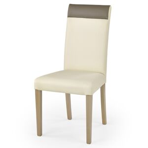 Jídelní židle NURBIRT krémová/béžová/dub sonoma