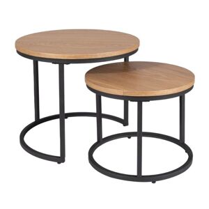 Přístavný stolek OMORU dub/černá