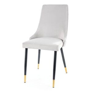 Jídelní židle PAONU 2 světle šedá/černá/zlatá
