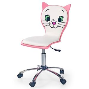 Dětská židle PERLA bílá/růžová