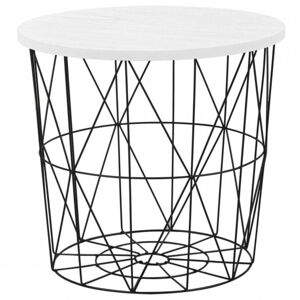 Přístavný stolek PERSEFONA černá/bílá