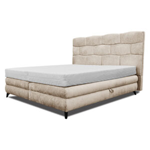 Čalouněná postel PLAVA béžová, 120x200 cm
