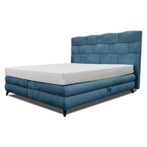 Čalouněná postel PLAVA modrá, 140x200 cm